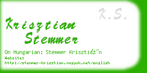 krisztian stemmer business card